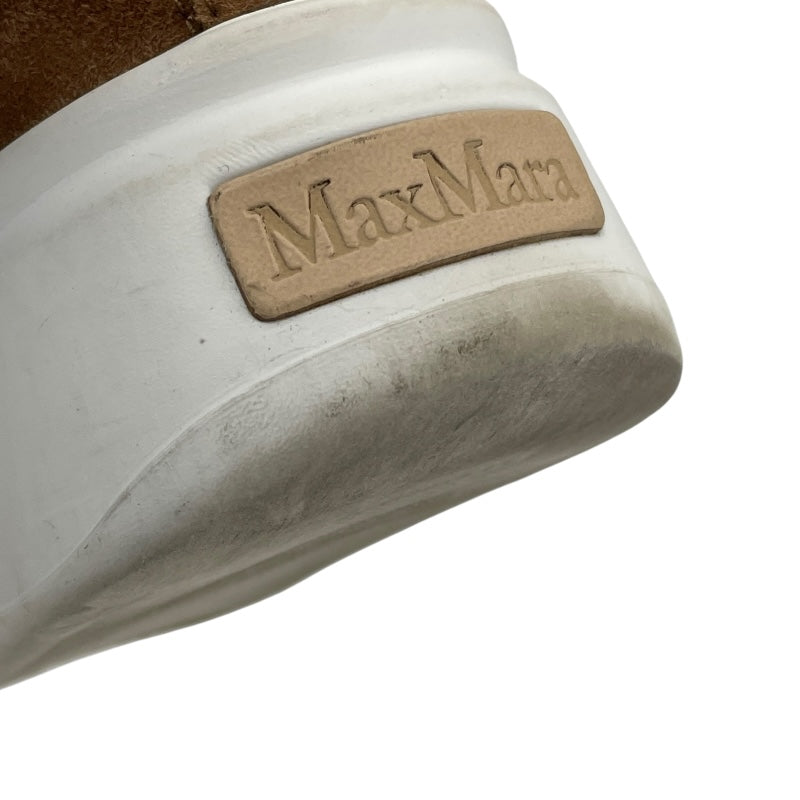マックスマーラ Max Mara MAXISF スエード ローカットスニーカー M23A101 ブラウン レザー レディース スニーカー