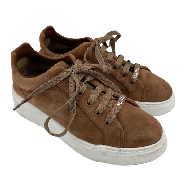 マックスマーラ Max Mara MAXISF スエード ローカットスニーカー M23A101 ブラウン レザー レディース スニーカー