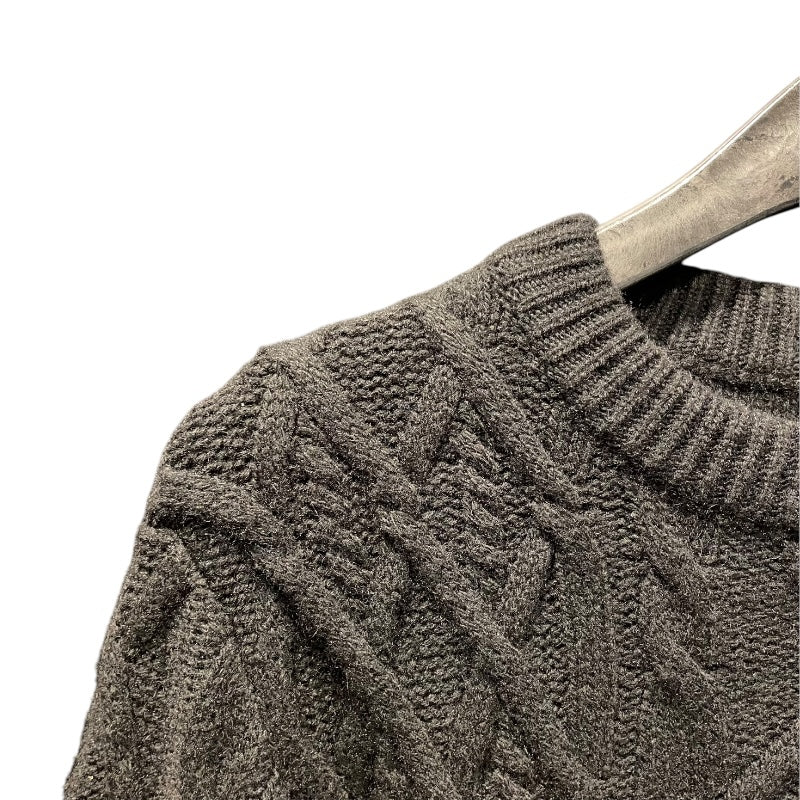 クリスチャン・ディオール Christian Dior CDロゴカシミヤケーブルニットセーター 213M656AT183 ブラック カシミヤ メンズ ニット