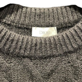 クリスチャン・ディオール Christian Dior CDロゴカシミヤケーブルニットセーター 213M656AT183 ブラック カシミヤ メンズ ニット