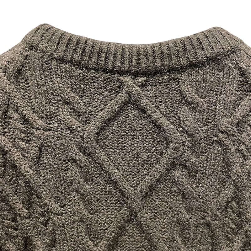 クリスチャン・ディオール Christian Dior CDロゴカシミヤケーブルニットセーター 213M656AT183 ブラック カシミヤ メンズ ニット