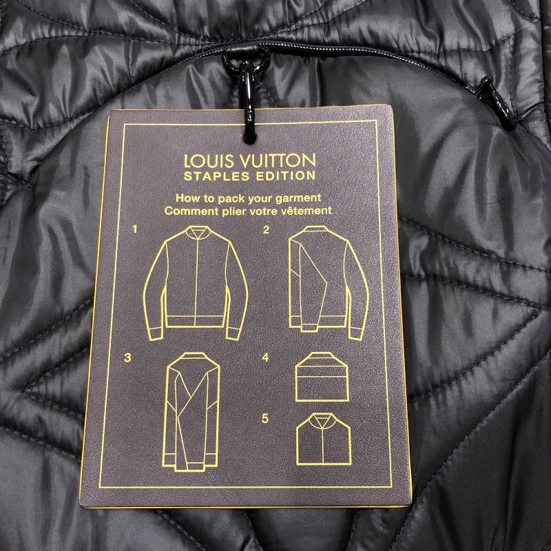ルイ・ヴィトン LOUIS VUITTON モノグラムフラワー キルテッドダウンジャケット HLB50E ブラック ポリエステル メンズ ダウンジャケット