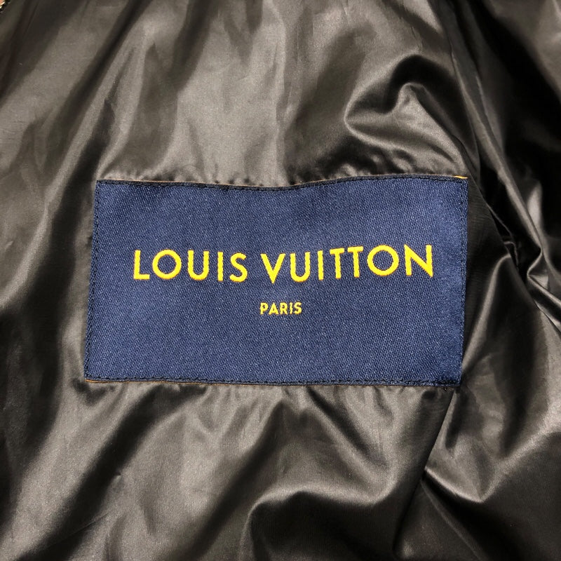 ルイ・ヴィトン LOUIS VUITTON モノグラムフラワー キルテッドダウンジャケット HLB50E ブラック ポリエステル メンズ ダウンジャケット
