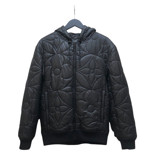 ルイ・ヴィトン LOUIS VUITTON モノグラムフラワー キルテッドダウンジャケット HLB50E ブラック ポリエステル メンズ ダウンジャケット