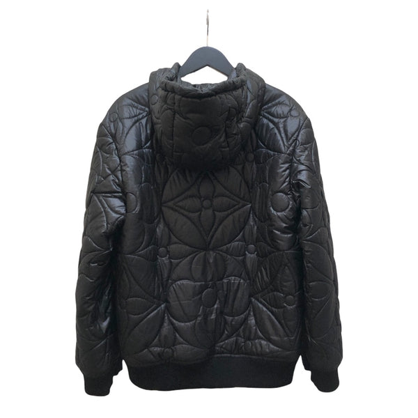 ルイ・ヴィトン LOUIS VUITTON モノグラムフラワー キルテッドダウンジャケット HLB50E ブラック ポリエステル メンズ ダウンジャケット