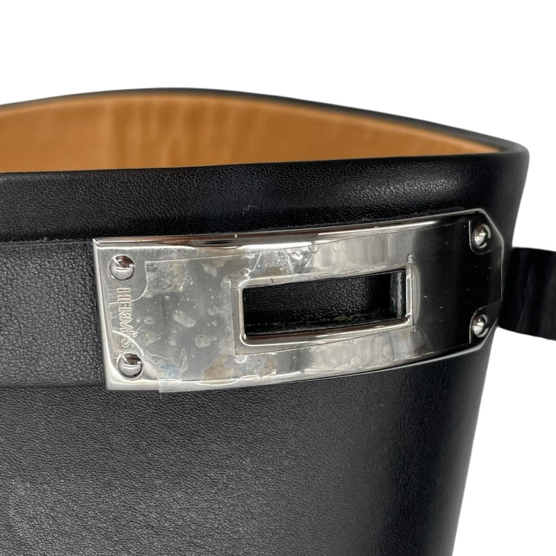 エルメス HERMES ジャンピング ケリー金具 レザーロングブーツ ブラック シルバー金具 レザー レディース ブーツ