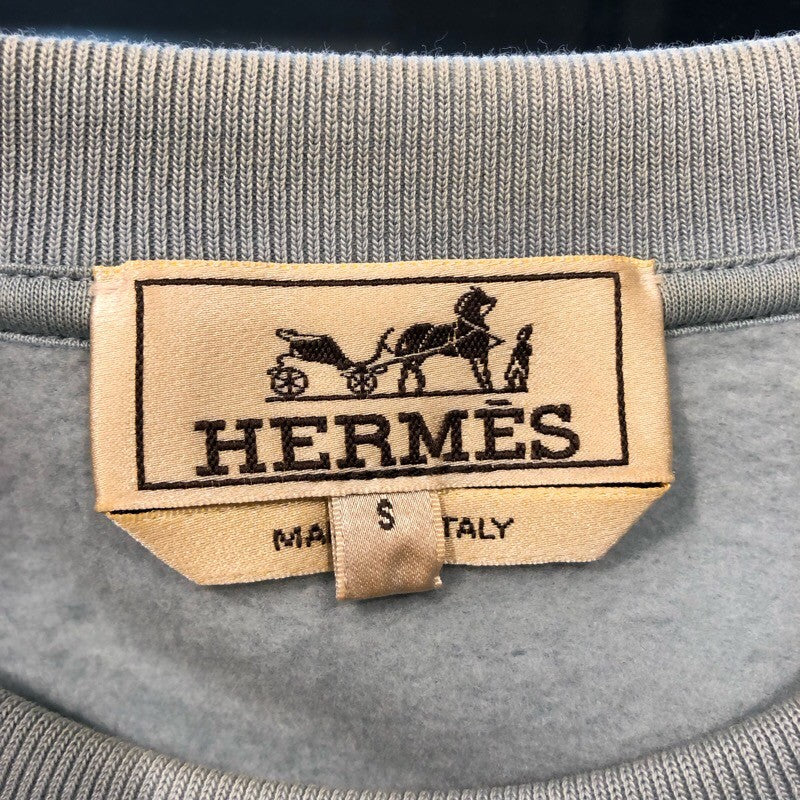 エルメス HERMES レザーパッチスウェットシャツ コットン メンズ スウェット