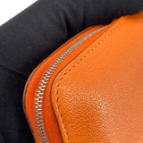 エルメス HERMES アザップロング □O刻 オレンジ×シルバー金具 シェーブル ユニセックス 長財布