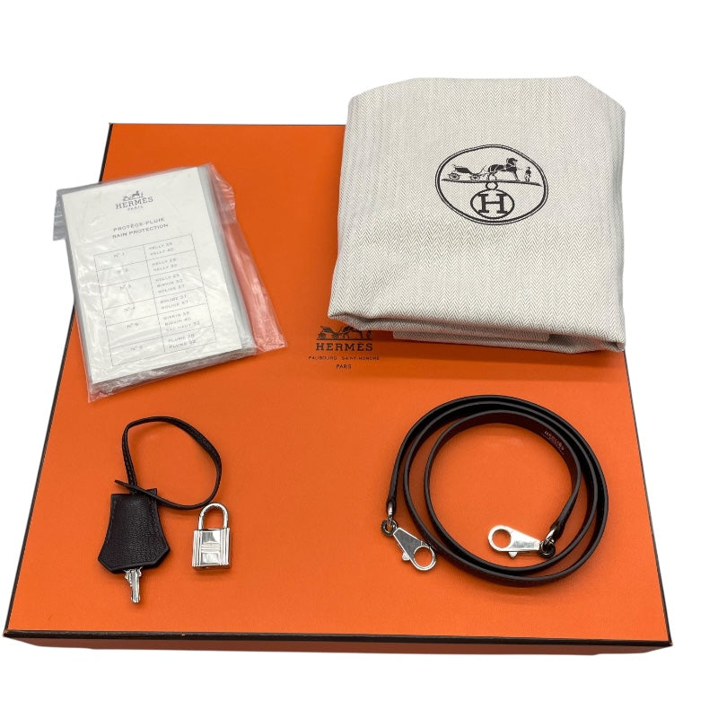 エルメス HERMES ケリー32 □F刻印　(2002年製) ショコラ　シルバー金具 シェーブル レディース ハンドバッグ