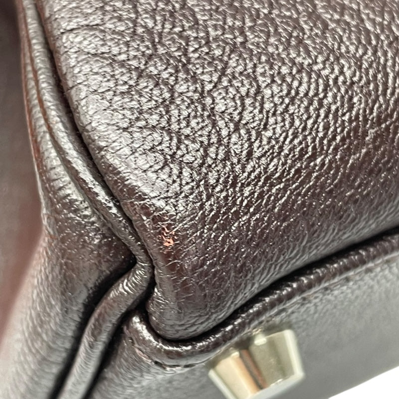 エルメス HERMES ケリー32 □F刻印　(2002年製) ショコラ　シルバー金具 シェーブル レディース ハンドバッグ