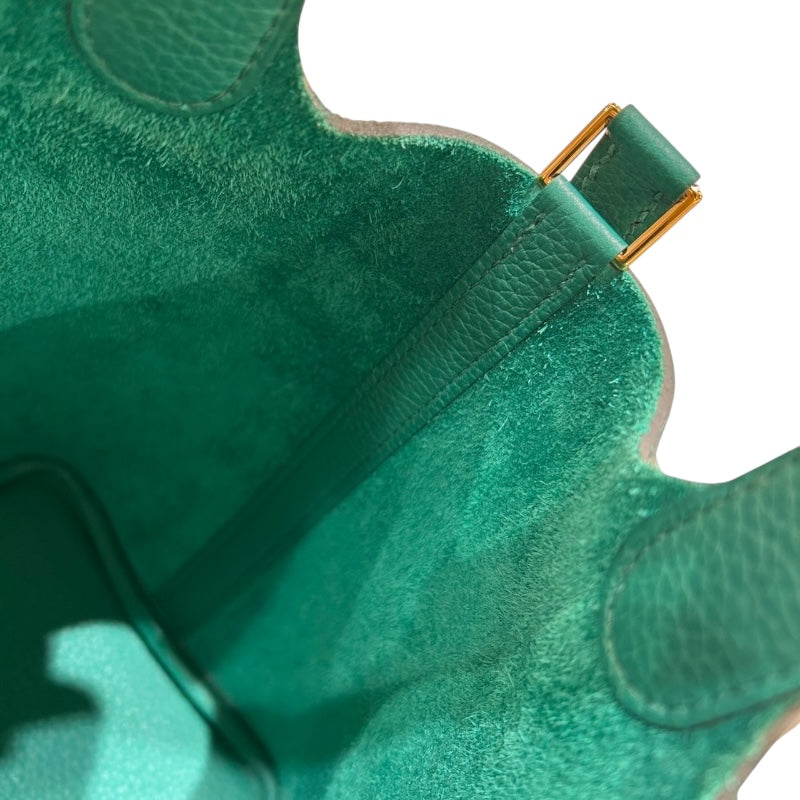 エルメス HERMES ピコタンロックPM U刻印 ヴェールジェイド GD金具 トリヨンクレマンス レディース ハンドバッグ