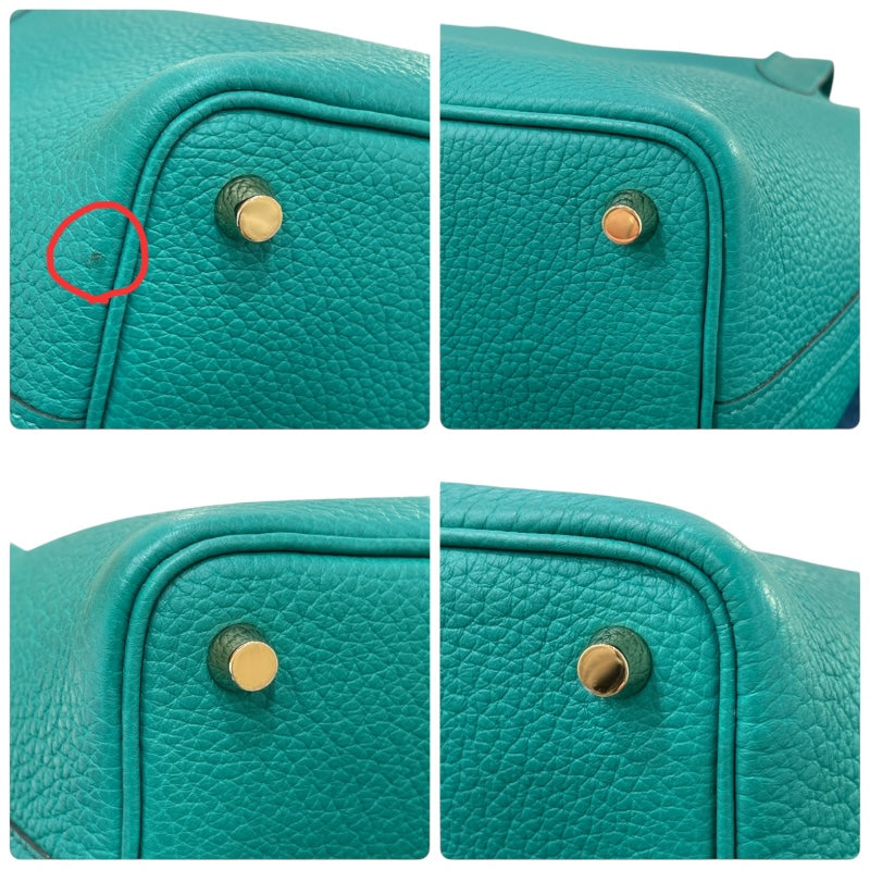 エルメス HERMES ピコタンロックPM U刻印 ヴェールジェイド GD金具 トリヨンクレマンス レディース ハンドバッグ