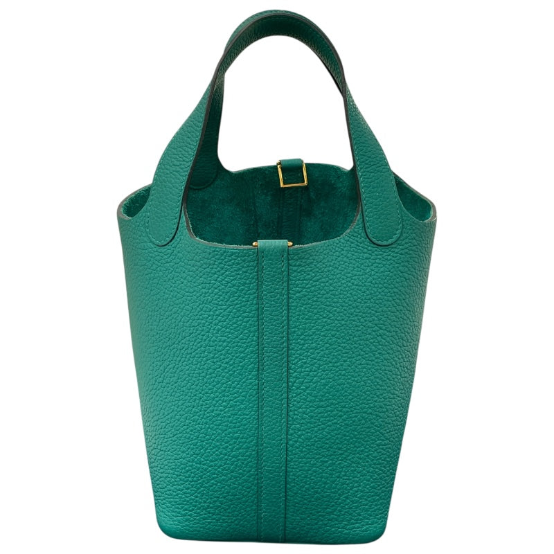 エルメス HERMES ピコタンロックPM U刻印 ヴェールジェイド GD金具 トリヨンクレマンス レディース ハンドバッグ