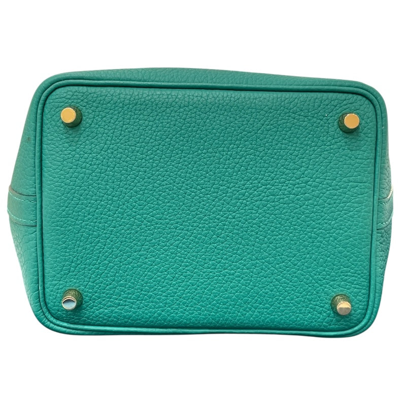 エルメス HERMES ピコタンロックPM U刻印 ヴェールジェイド GD金具 トリヨンクレマンス レディース ハンドバッグ