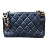 シャネル CHANEL マトラッセチェーンショルダーバッグ ブラック　GD金具 ラム レディース ショルダーバッグ