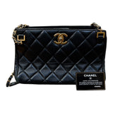 シャネル CHANEL マトラッセチェーンショルダーバッグ ブラック　GD金具 ラム レディース ショルダーバッグ