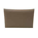 エルメス HERMES カルヴィ W刻 エトゥープ シルバー金具 エプソン ユニセックス カードケース