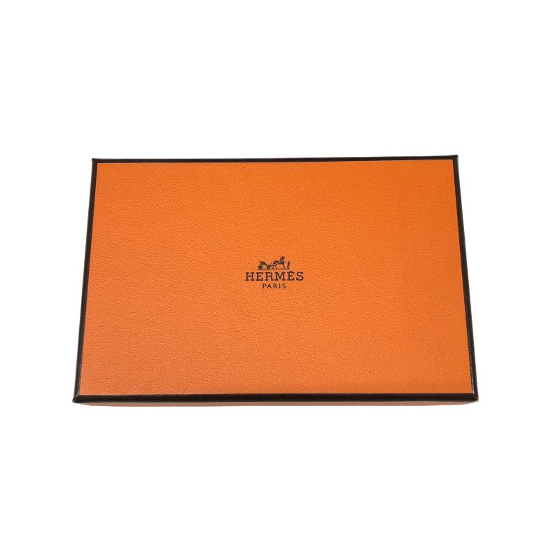 エルメス HERMES カルヴィ W刻 エトゥープ シルバー金具 エプソン ユニセックス カードケース