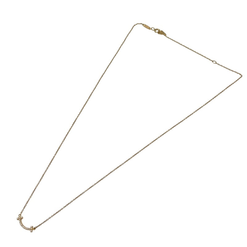 ティファニー TIFFANY＆CO Tスマイル ダイヤネックレスミニ ピンクゴールド Au750 ダイヤモンド ジュエリー