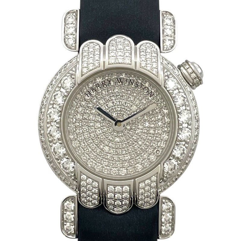 ハリーウィンストン HARRY WINSTON プルミエールダイヤ PREQHM27WW084 パヴェダイヤ K18WG クオーツ レディース 腕時計