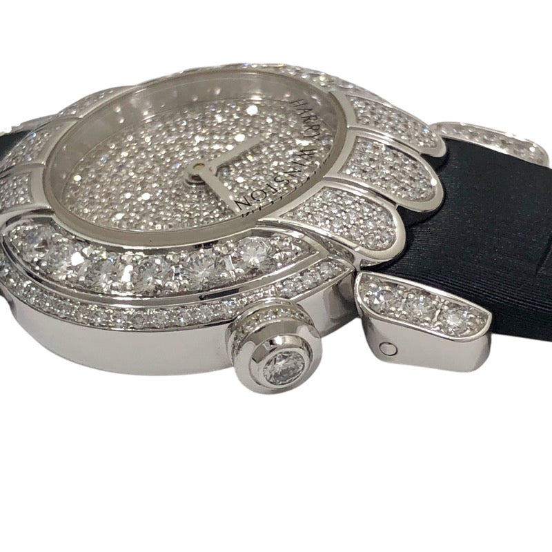 ハリーウィンストン HARRY WINSTON プルミエールダイヤ PREQHM27WW084 パヴェダイヤ K18WG クオーツ レディース 腕時計