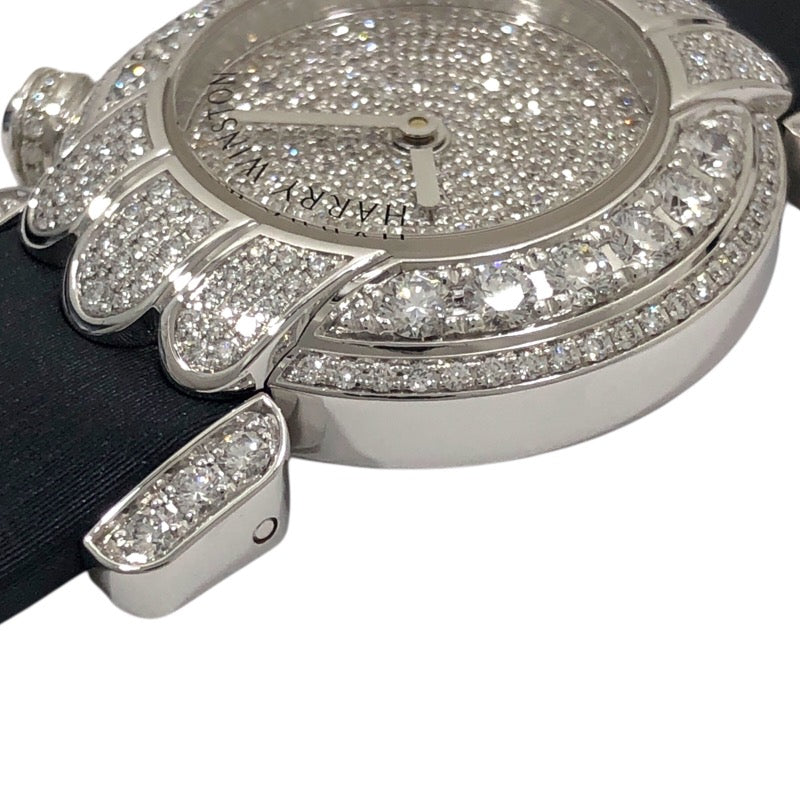 ハリーウィンストン HARRY WINSTON プルミエールダイヤ PREQHM27WW084 パヴェダイヤ K18WG クオーツ レディース 腕時計