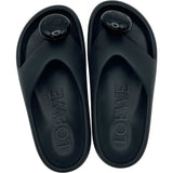 ロエベ LOEWE アナグラムロゴトングサンダル L616S03X02 ブラック ラバー レディース サンダル