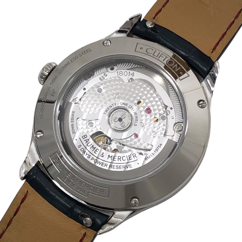 BAUME＆MERCIER クリフトン ボーマティック M0A10550 グレー SS 自動巻き メンズ 腕時計