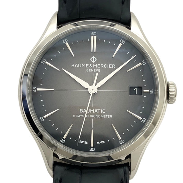 BAUME＆MERCIER クリフトン ボーマティック M0A10550 グレー SS 自動巻き メンズ 腕時計