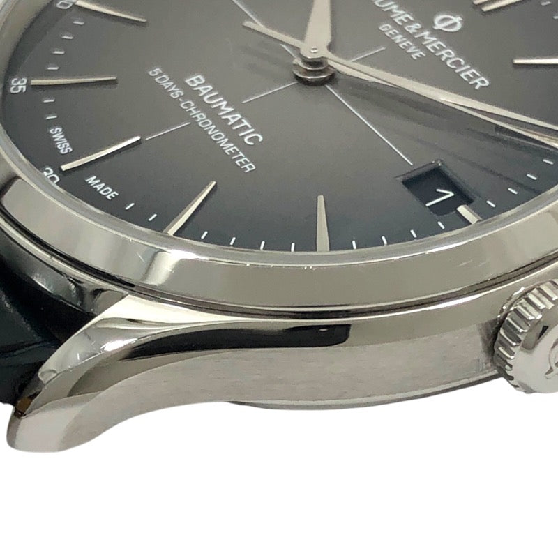 BAUME＆MERCIER クリフトン ボーマティック M0A10550 グレー SS 自動巻き メンズ 腕時計