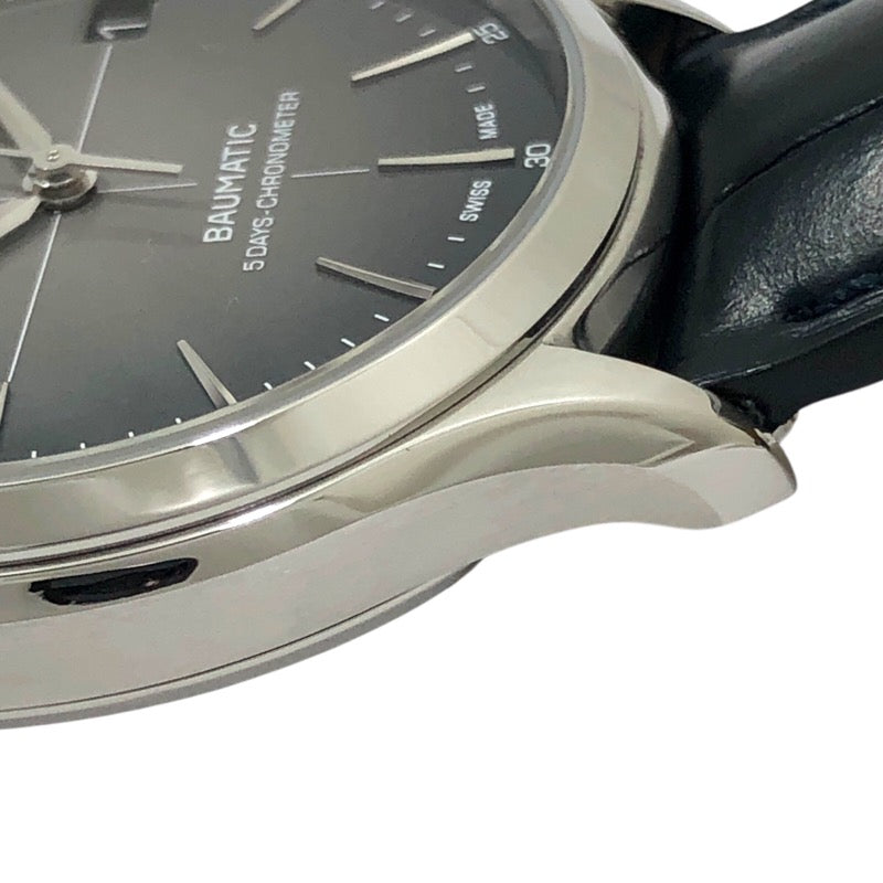 BAUME＆MERCIER クリフトン ボーマティック M0A10550 グレー SS 自動巻き メンズ 腕時計
