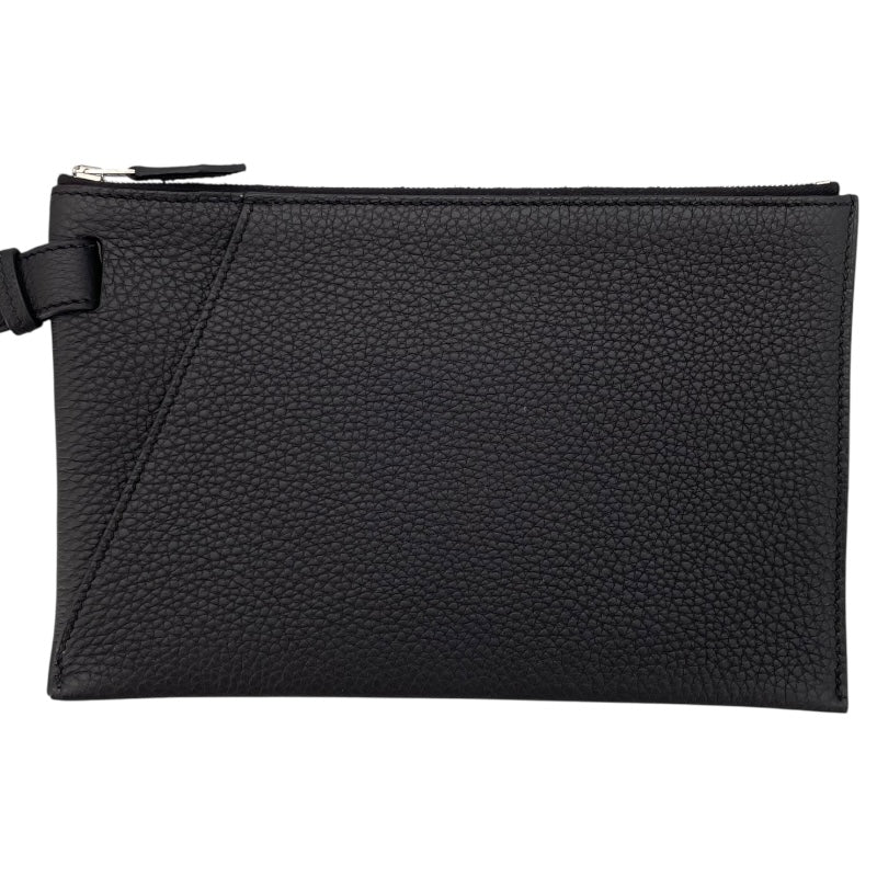 エルメス HERMES カバヴェルティージュ24 U刻 ブラック SV金具 トゴ メンズ クラッチバッグ