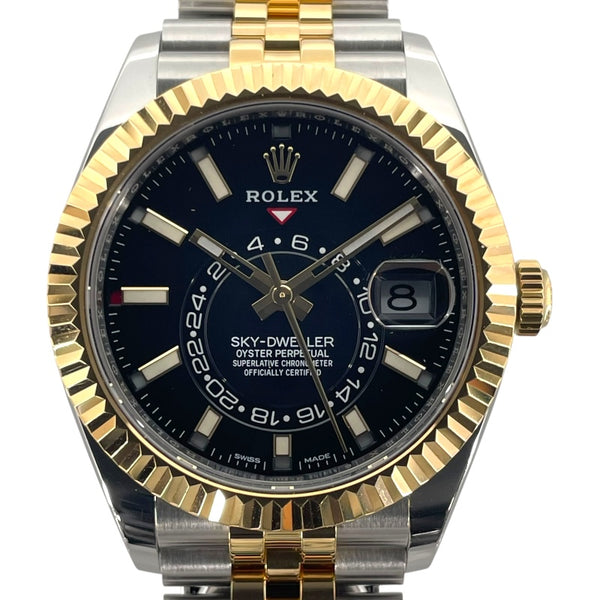 ロレックス ROLEX スカイドゥエラー 326933 ブラック K18/SS 自動巻き メンズ 腕時計
