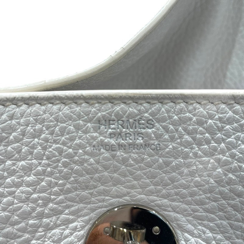 エルメス HERMES リンディ30 □K刻 ホワイト/シルバー金具 トリヨン レディース ショルダーバッグ