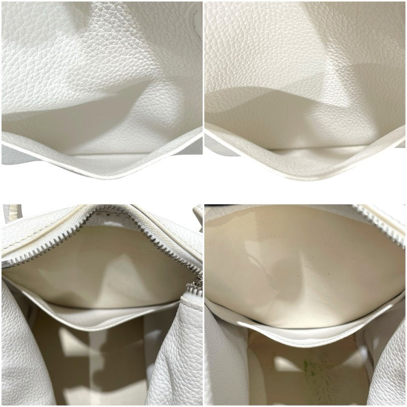 エルメス HERMES リンディ30 □K刻 ホワイト/シルバー金具 トリヨン レディース ショルダーバッグ