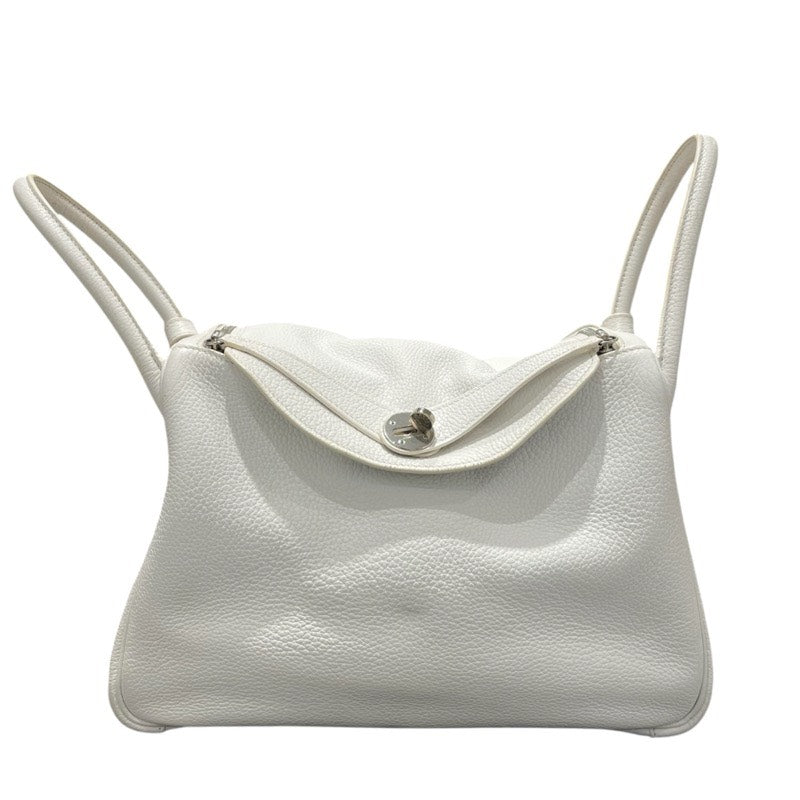 エルメス HERMES リンディ30 □K刻 ホワイト/シルバー金具 トリヨン レディース ショルダーバッグ