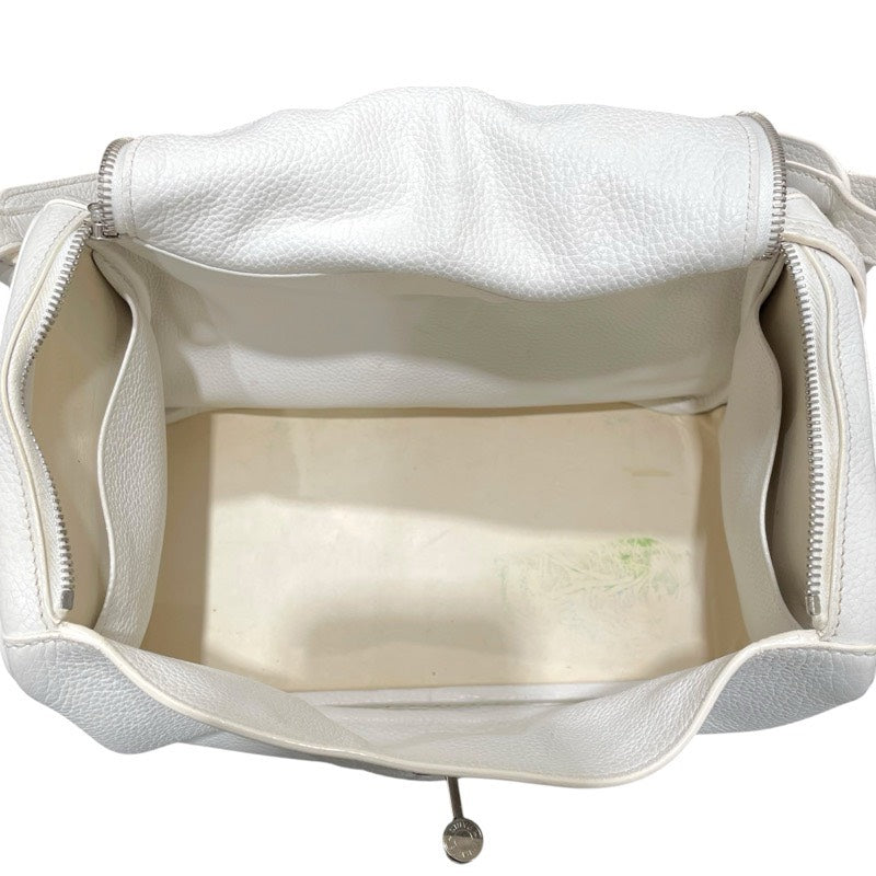 エルメス HERMES リンディ30 □K刻 ホワイト/シルバー金具 トリヨン レディース ショルダーバッグ