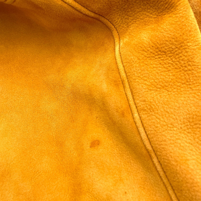 ロエベ LOEWE ムートンファーコート ブラウン レザー レディース その他アウター