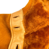 ロエベ LOEWE ムートンファーコート ブラウン レザー レディース その他アウター