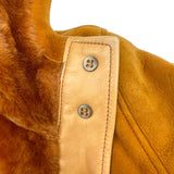 ロエベ LOEWE ムートンファーコート ブラウン レザー レディース その他アウター