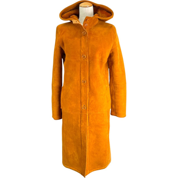 ロエベ LOEWE ムートンファーコート ブラウン レザー レディース その他アウター