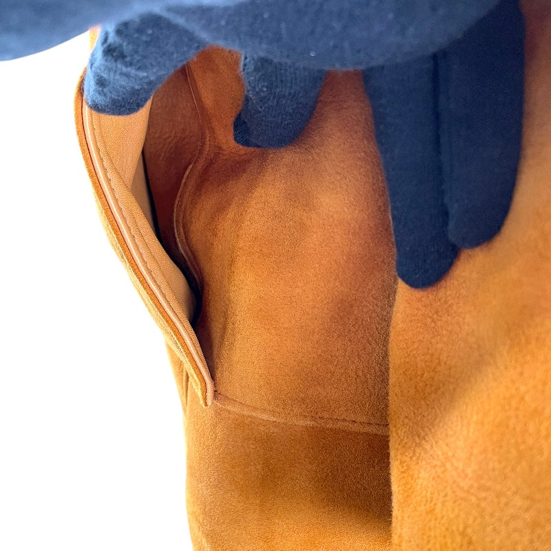 ロエベ LOEWE ムートンファーコート ブラウン レザー レディース その他アウター