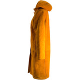 ロエベ LOEWE ムートンファーコート ブラウン レザー レディース その他アウター