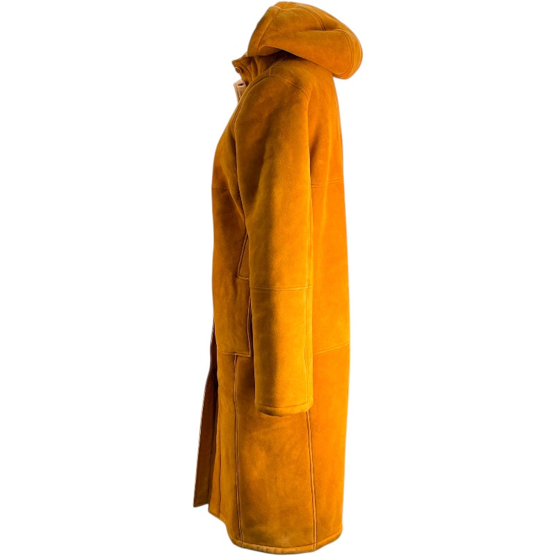 ロエベ LOEWE ムートンファーコート ブラウン レザー レディース その他アウター