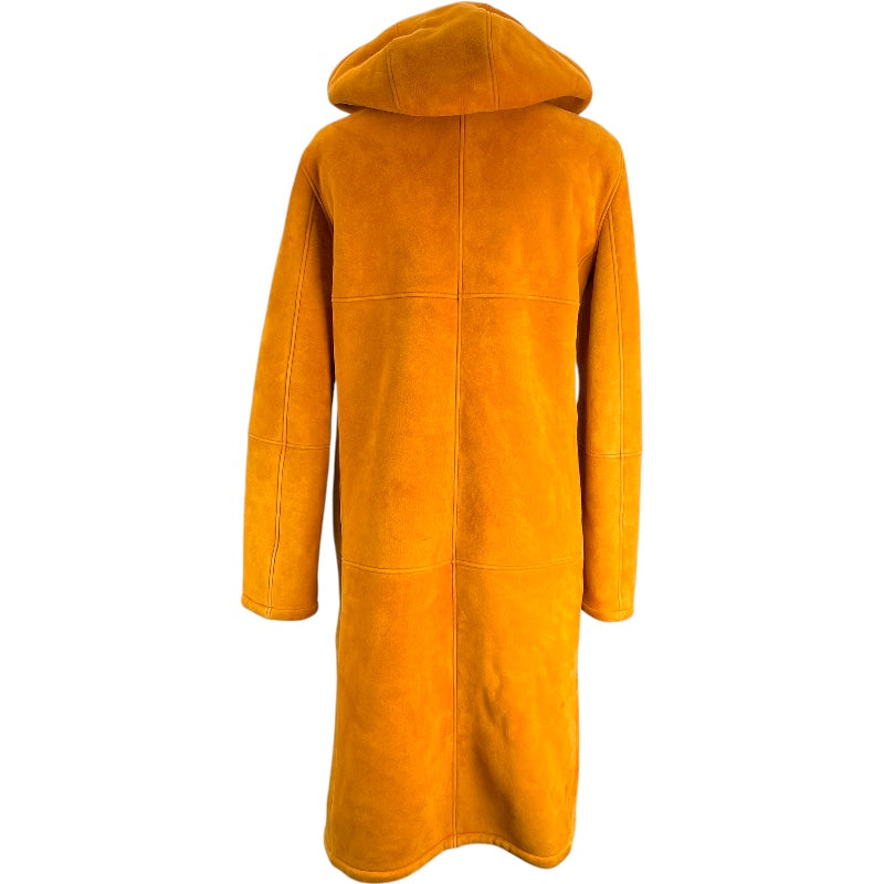 ロエベ LOEWE ムートンファーコート ブラウン レザー レディース その他アウター