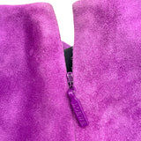 ロエベ LOEWE スエードレザースカート パープル レザー レディース スカート