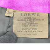 ロエベ LOEWE スエードレザースカート パープル レザー レディース スカート