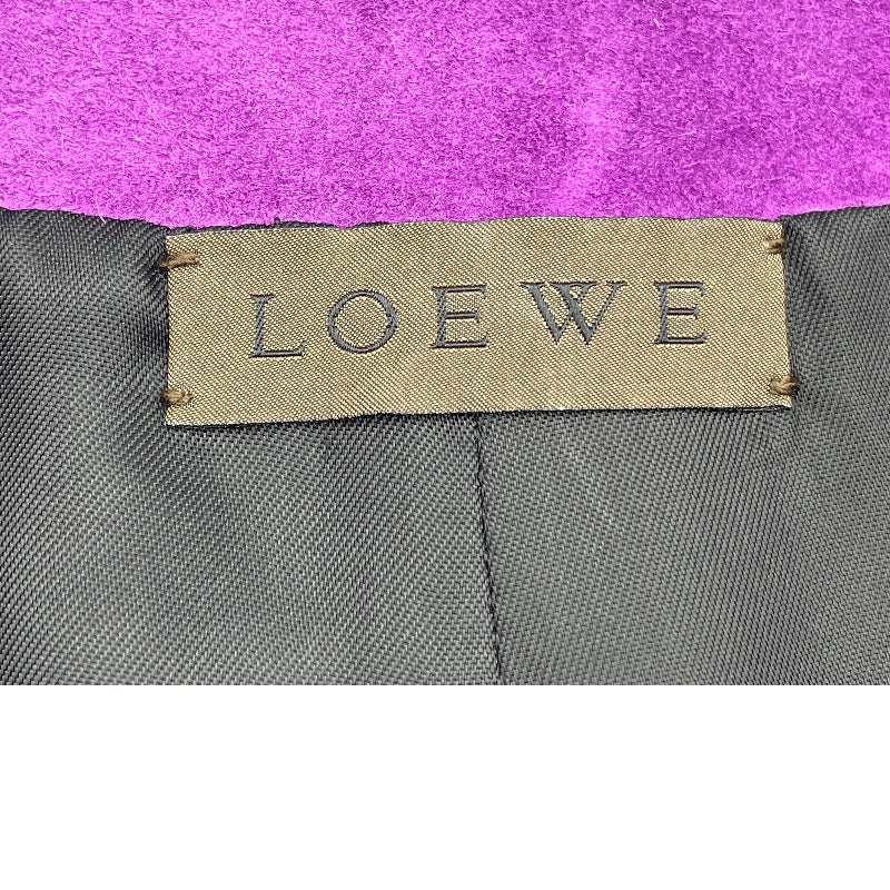 ロエベ LOEWE スエードレザースカート パープル レザー レディース スカート