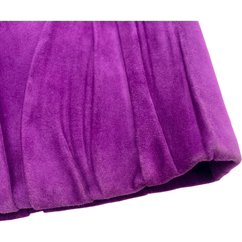 ロエベ LOEWE スエードレザースカート パープル レザー レディース スカート