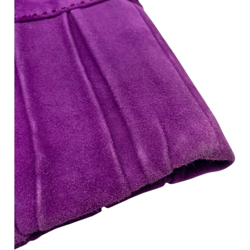 ロエベ LOEWE スエードレザースカート パープル レザー レディース スカート